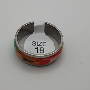 Stainless Steel Multicolored Scorpion Ring Band U.S Size 9.5